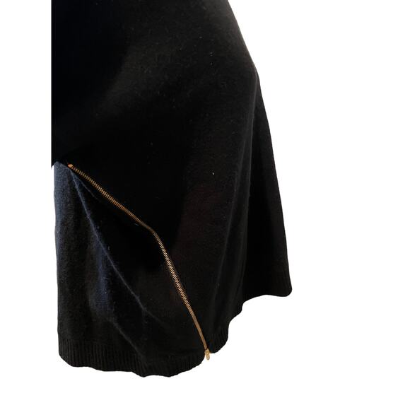 J Crew Zipper Detail Boxy crewneck sweater Black L - Picture 3 of 8